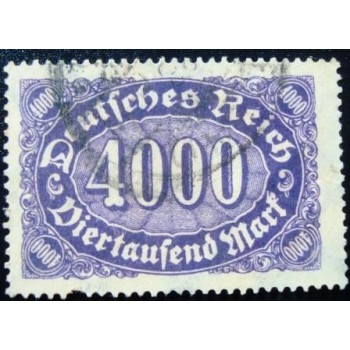 Selos postal da Alemanha Reich de 1923 Mark Numeral 4000 U