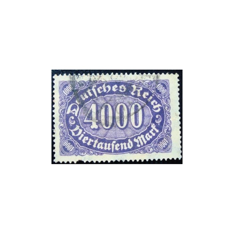 Selos postal da Alemanha Reich de 1923 Mark Numeral 4000 U