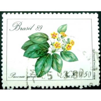 Selo postal do Brasil de 1989 Goetea-Pavonia U