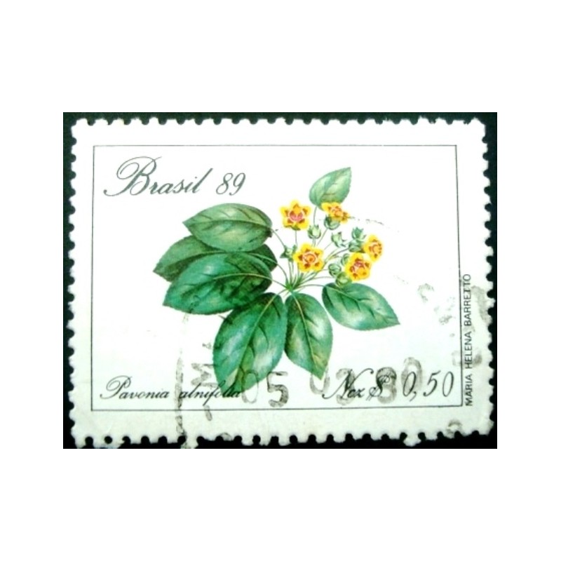 Selo postal do Brasil de 1989 Goetea-Pavonia U