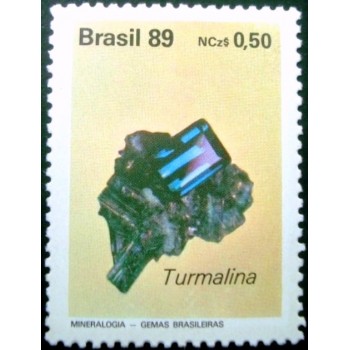 Selo postal do Brasil de 1989 Turmalina M