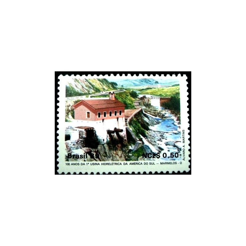 Selo postal do Brasil de 1989 Marmelos M