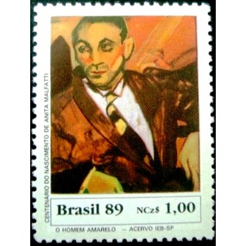 Selo postal do Brasil de 1989 O Homem Amarelo M