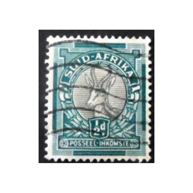 Selo postal da África do Sul de 1935 Springbok ½ Suid SEV