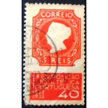 Selo postal de Portugal de 1935 Queen Maria 40