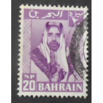 Selo postal do Bahrain 1960 mir Sheikh Salman bin Hamed Al-Khalifa 20