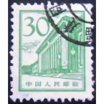 Imagem do Selo postal da China de 1964 People's Hall 30