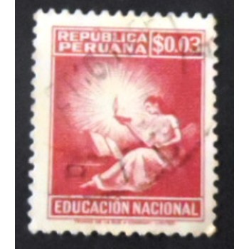 Selo postal do Peru de 1952 Symbol of Education 0,03