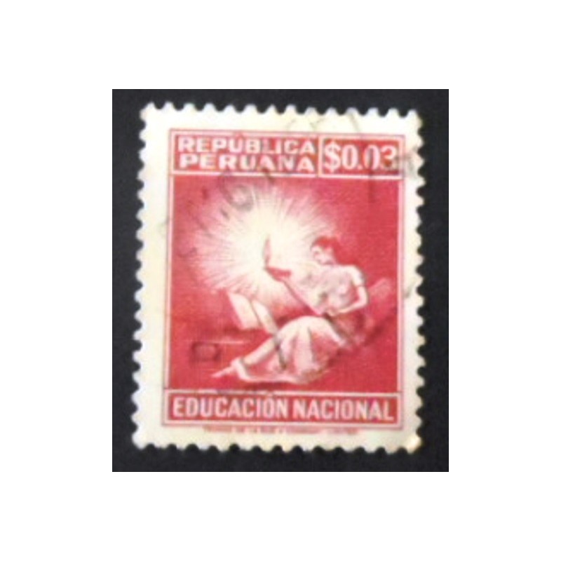 Selo postal do Peru de 1952 Symbol of Education 0,03