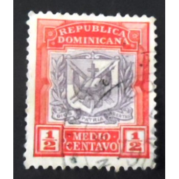 Selo postal da República Dominicana de 1901 Coat of Arms ½