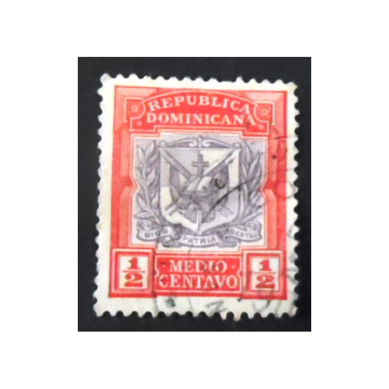 Selo postal da República Dominicana de 1901 Coat of Arms ½