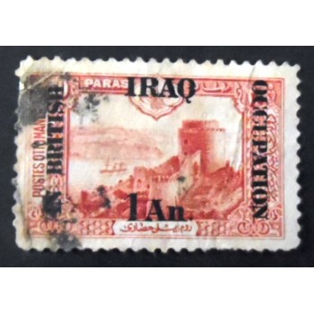 Selo postal do Iraque de 1918 Rumeli-Hisar overprinted and surcharged