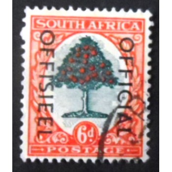 Selo postal da África do Sul de 1937 Orange Tree 6