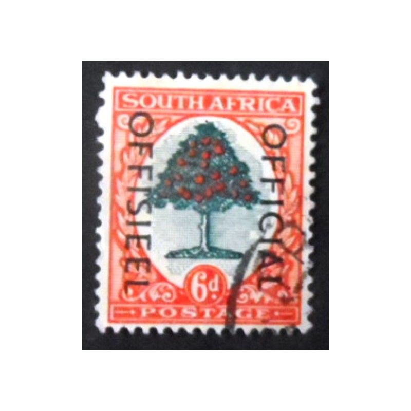 Selo postal da África do Sul de 1937 Orange Tree 6