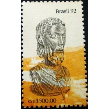 Selo postal do Brasil de 1992 Tiradentes M