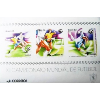 Bloco postal do Brasil de 1982 Campeonato Mundial de Futebol M