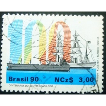 Selo postal do Brasil de 1990 Lloyd Brasileiro U