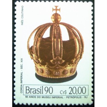 Selo postal do Brasil de 1990 Museu Imperial M