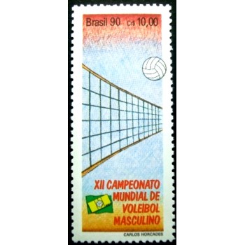 Selo postal do Brasil de 1990  Mundial de Vôlei N