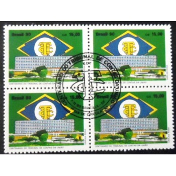 Quadra de selos postais do Brasil de 1990 Tribunal de Contas MCC