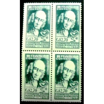 Quadra de selos postais do Brasil de 1954 Hannemann M