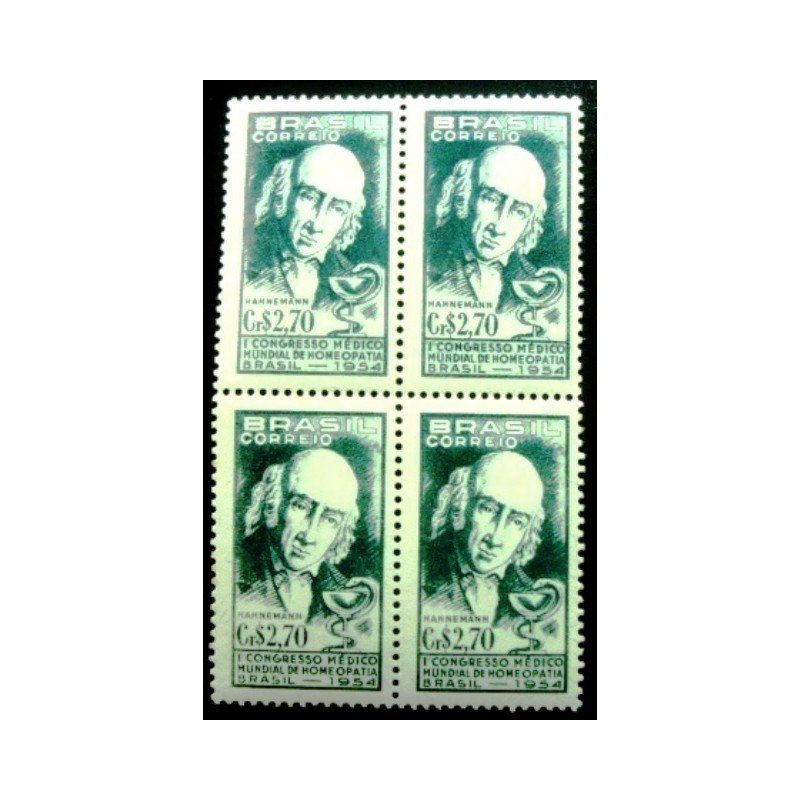 Quadra de selos postais do Brasil de 1954 Hannemann M