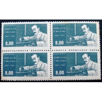 Quadra de selos postais do Brasil de 1963 Álvaro Alvim M