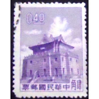 Selo postal de Taiwan de 1962 Chu Kwang Tower