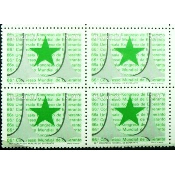 Quadra de selos postais do Brasil de 1981 Congresso de Esperanto M