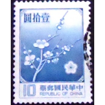 Selo postal de Taiwan de 1988 Plum Blossoms