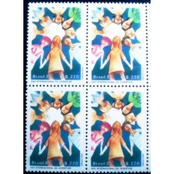 Quadra postal do Brasil de 1985 Ano internacional da Juventude M