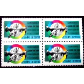 Quadra de selos postais do Brasil de 1992 Cidade-Campo M