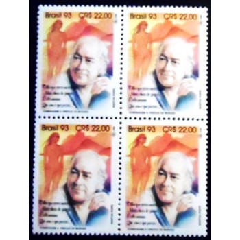 Quadra de selos do Brasil de 1993 Vinícius de Moraes M