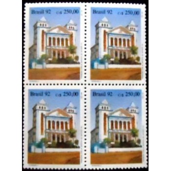 Quadra de selos postais Brasil de 1992 1ª Igreja Batista de Niterói