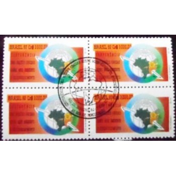 Quadra de selos postais do Brasil de 1992 Eco Rio 92 M1C