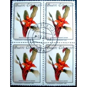Quadra de selos postais do Brasil de 1992 Nudularium U