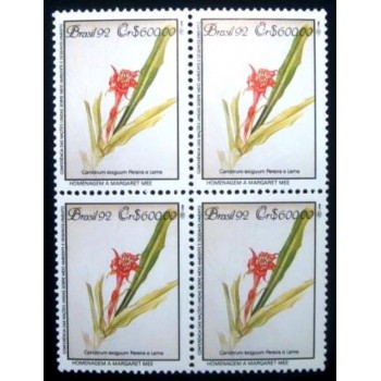 Quadra de selos postais do Brasil de 1992 - Canistrum Exiguum