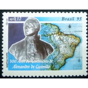 Selo postal do Brasil de 1995 Alexandre de Gusmão M