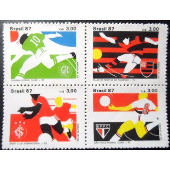 Série de selos postais do Brasil de 1987 Clubes de Futebol I SET M 1561