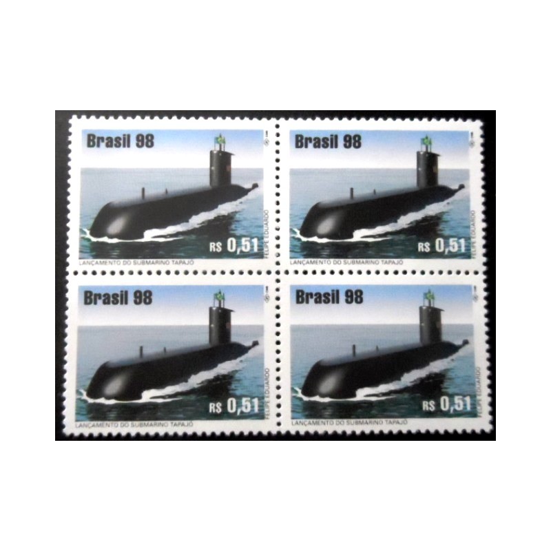 Quadra de selos postais do Brasil de 1998 Tapajós