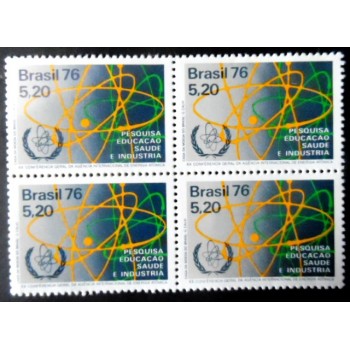 Quadra de selos do Brasil de 1976 Elétrons