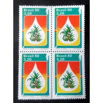 Quadra de selos postais do Brasil de 1980 - Álcool M