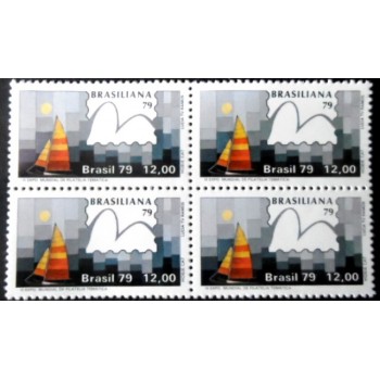 Quadra de selos postais do Brasil de 1979 Hobie Cat