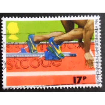 Selo postal do Reino Unido de 1986 Athletics