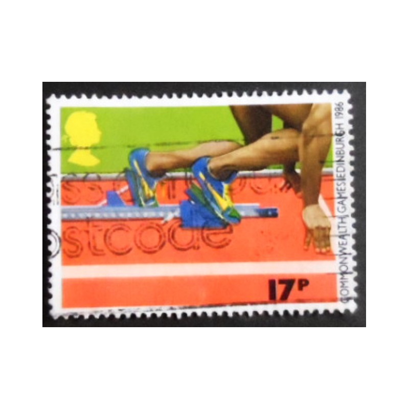 Selo postal do Reino Unido de 1986 Athletics