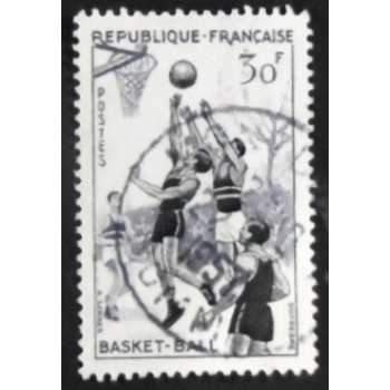 Selo postal da França de 1956 - Basket-bal U