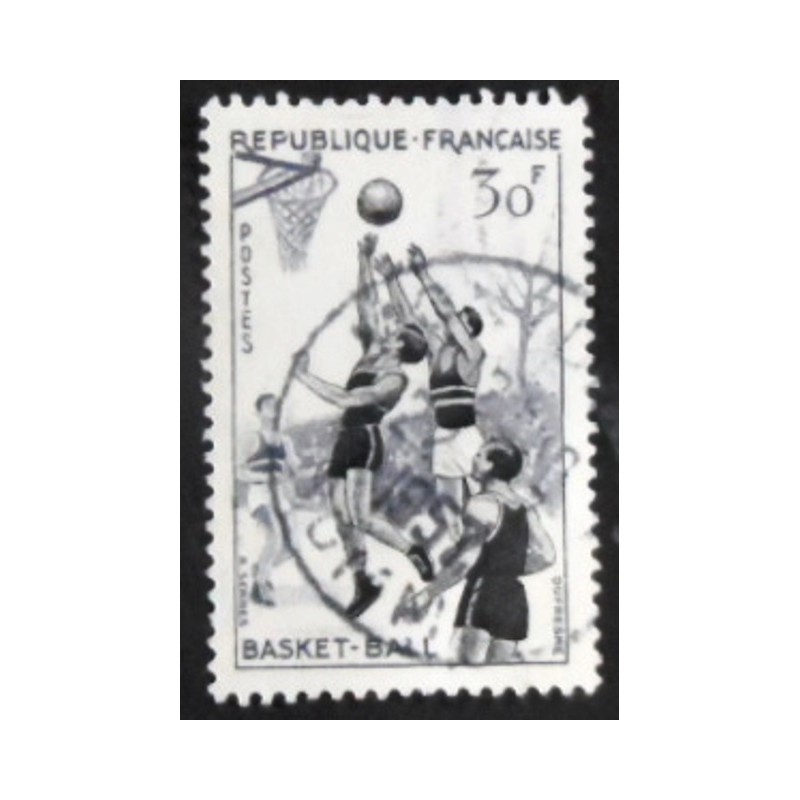 Selo postal da França de 1956 - Basket-bal U