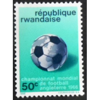 Selo postal de Ruanda de 1966 Football World Cup England 66 50