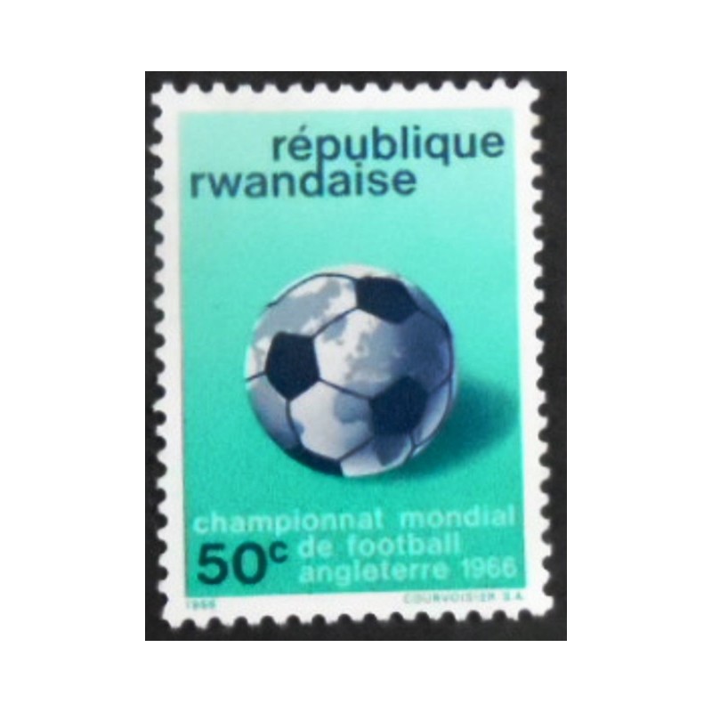 Selo postal de Ruanda de 1966 Football World Cup England 66 50