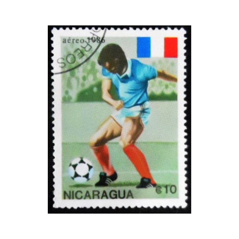 Selo postal da Nicarágua de 1986 France